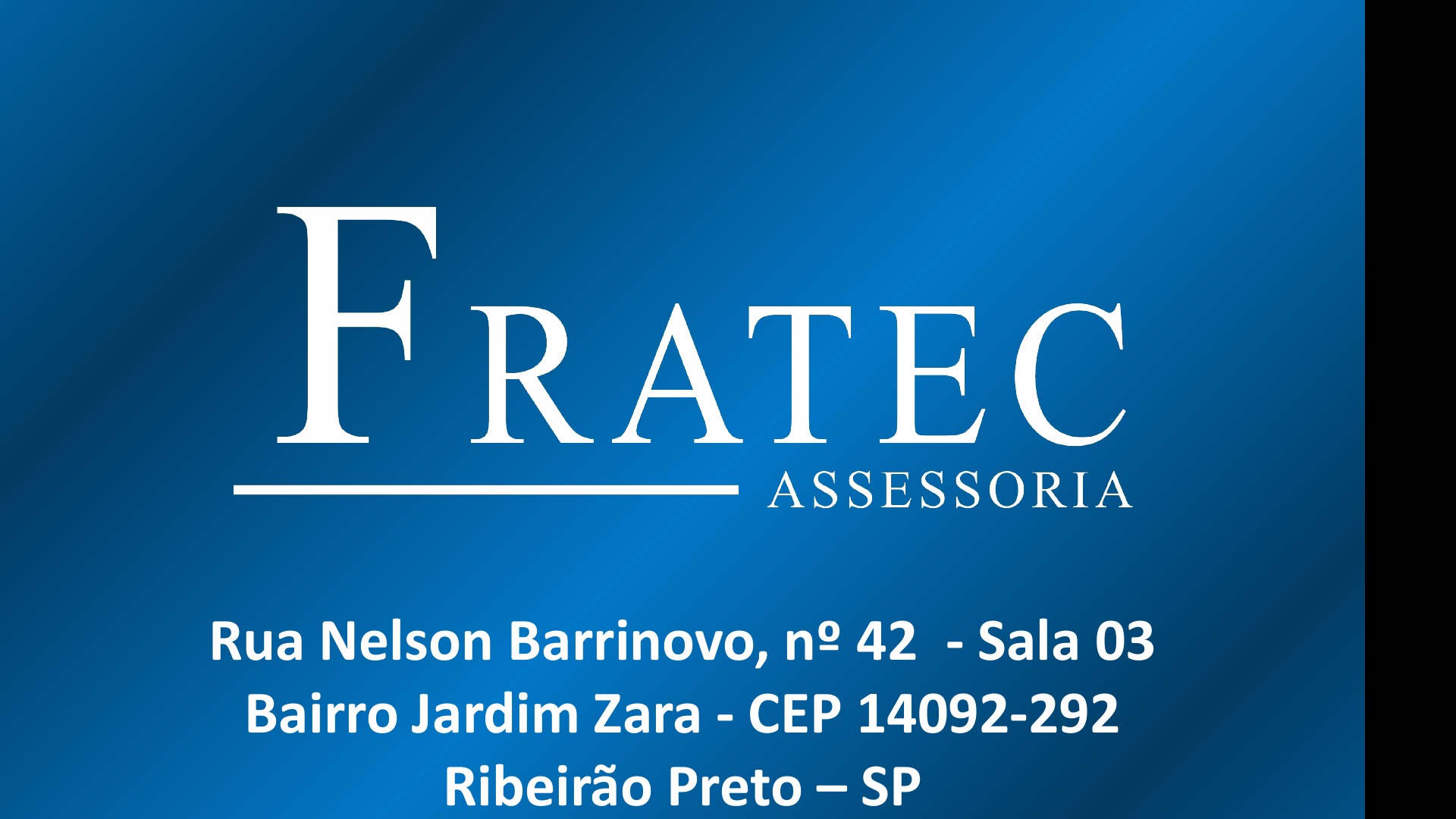 Identidade visual e endereço da Fratec
