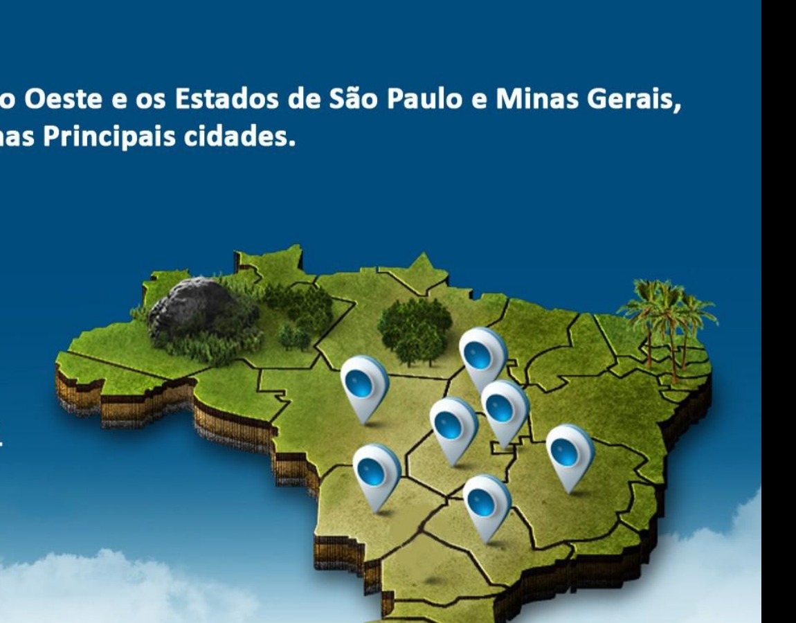 Mapa de atuação da Fratec